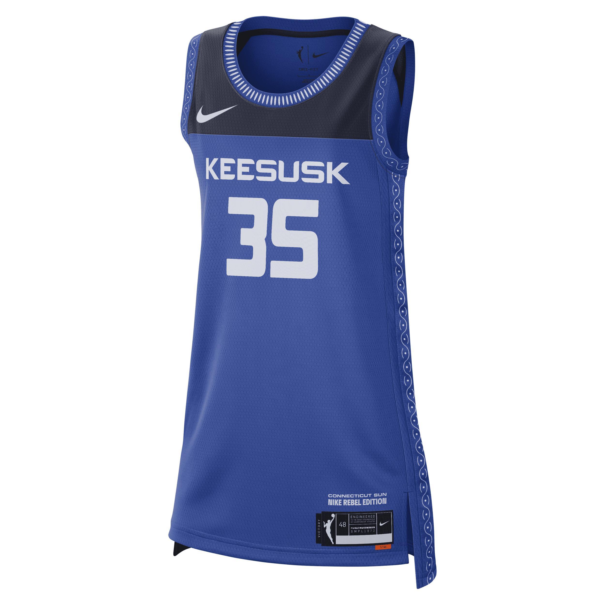 Womens Nike Jonquel Jones Blue Connecticut Sun Rebel Edition Jersey - Blue Product Image