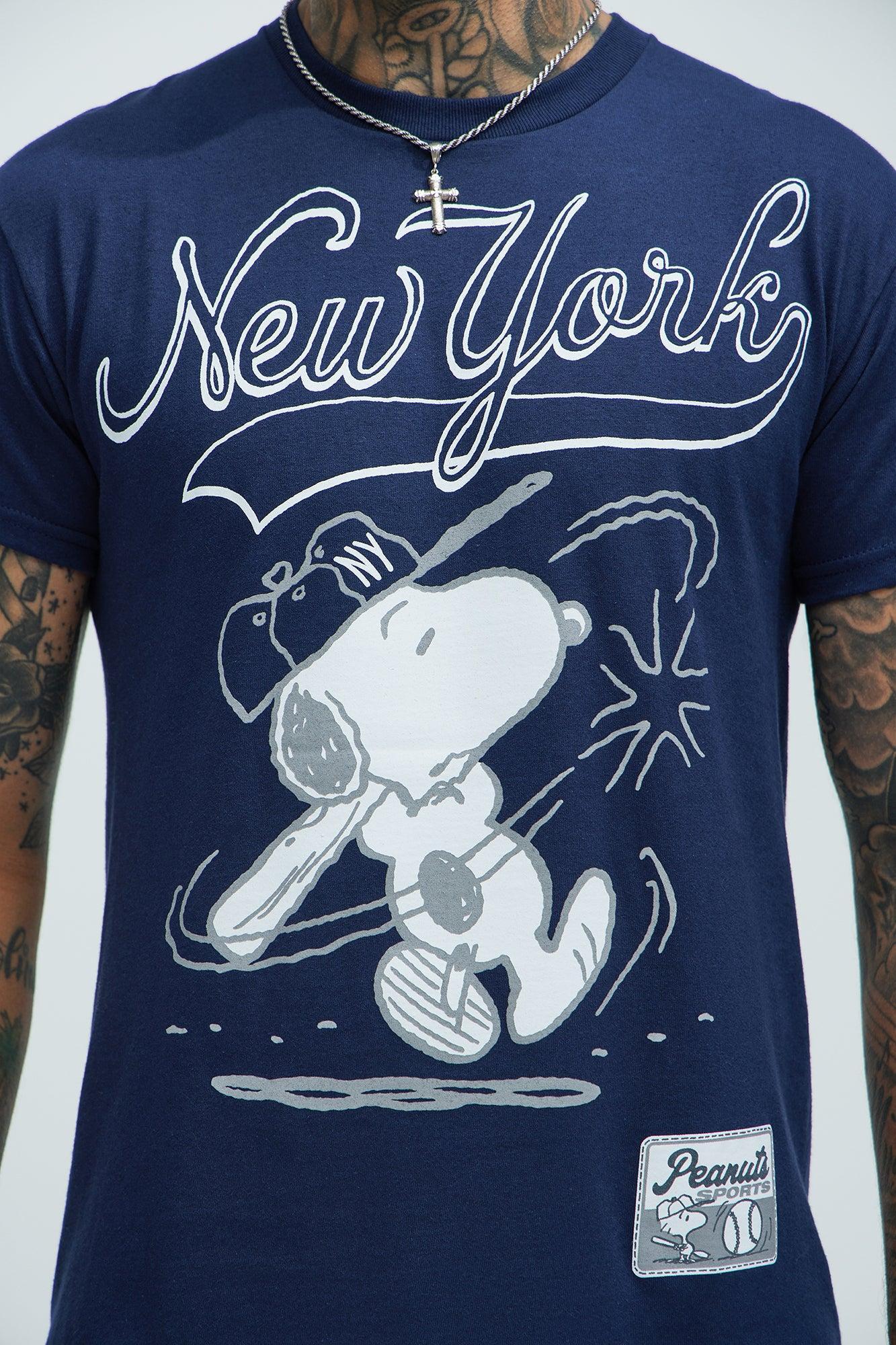 Peanuts NYC Baseball Short Sleeve Tee - Navy Product Image