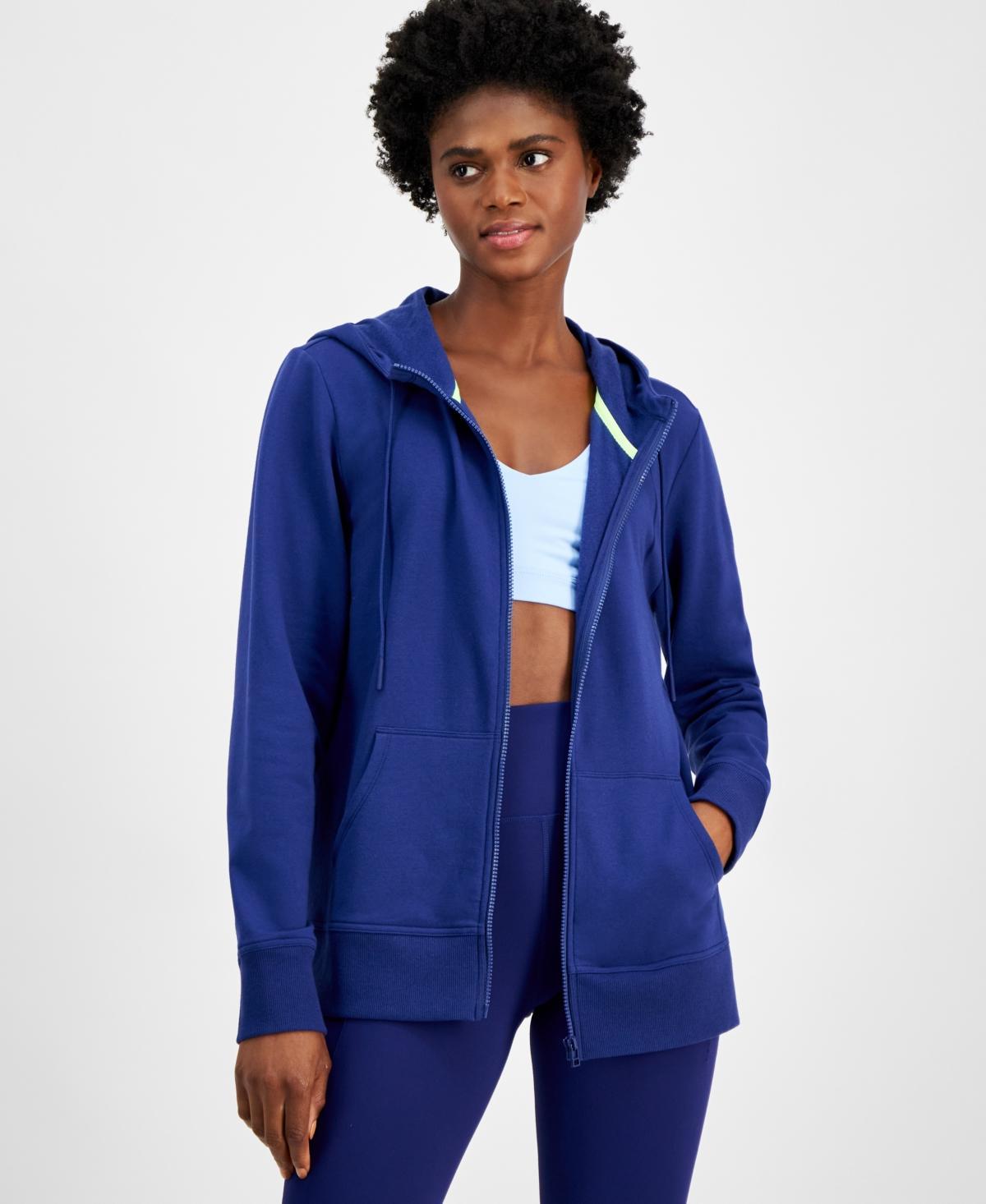 Id Ideology Womens Relaxed Zip-Front Long-Sleeve Fleece Hoodie, Created for Macys Product Image