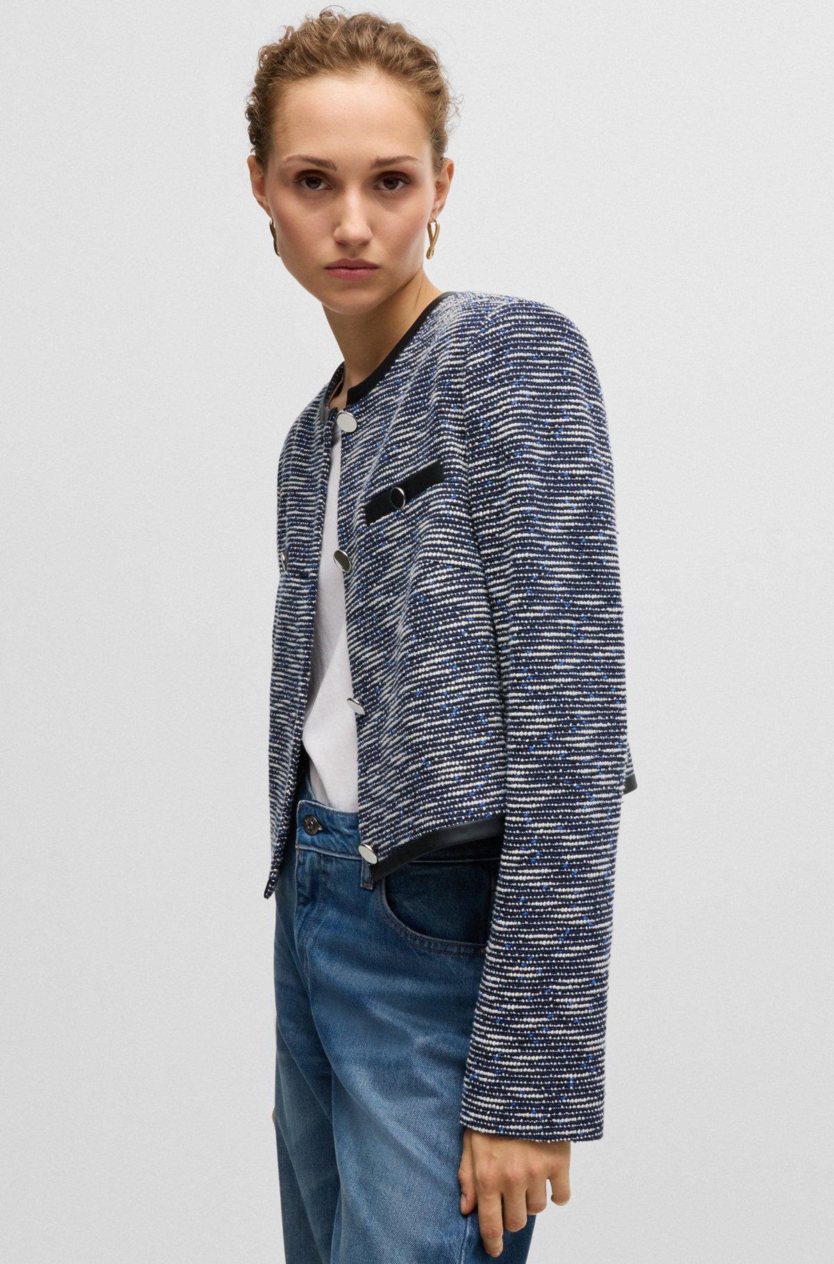 Cropped jacket in cotton tweed Product Image