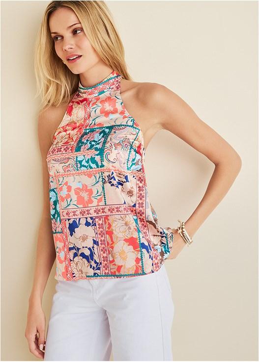 Printed Halter Top Product Image