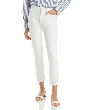 Paige Cindy Noise w/ Grand Hem (White Noise w/ Grand Hem) Women's Jeans Product Image