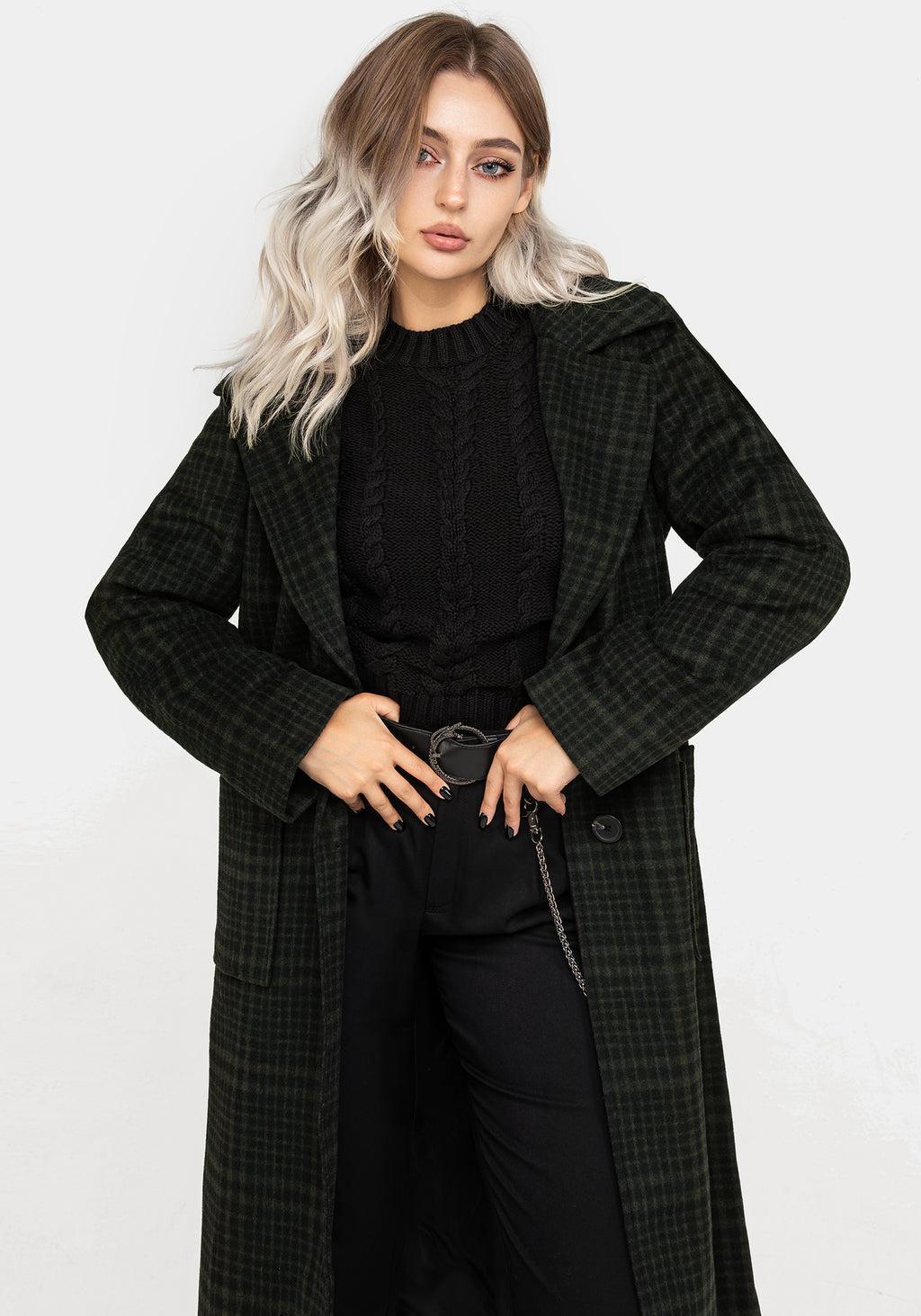 Jackdaw Check Wool Blend Duster Coat Product Image