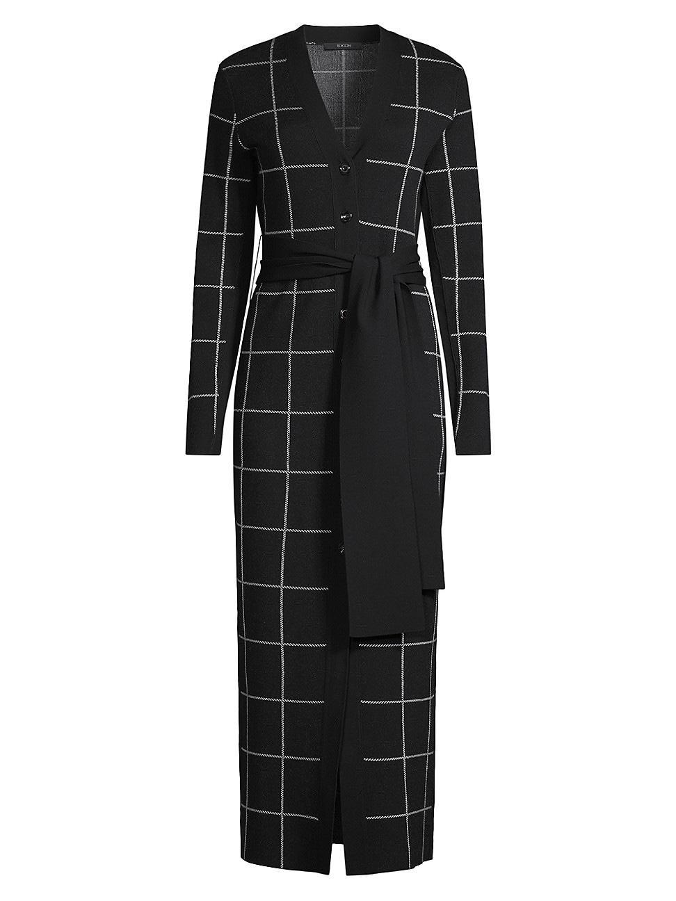 Womens Jelena Windowpane Cardigan Dress Product Image