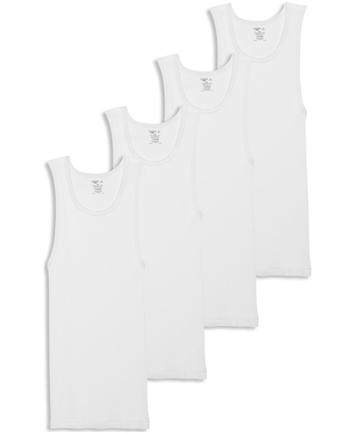 Jockey Mens Cotton A-shirt Tank Top, Pack of 4 Product Image