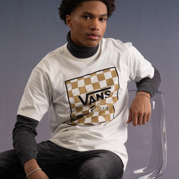 Mens Vans Classic Print Box Tee - Marshmallow Product Image