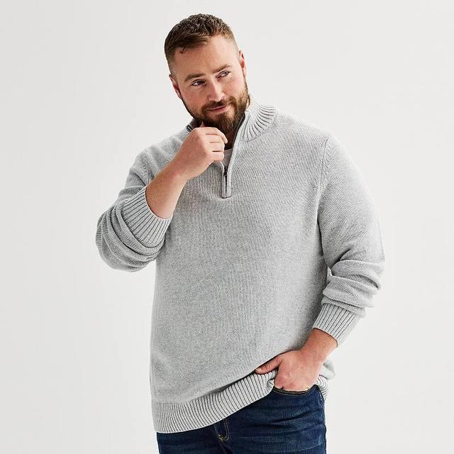 Big & Tall Sonoma Goods For Life Quarter Zip Sweater, Mens Product Image