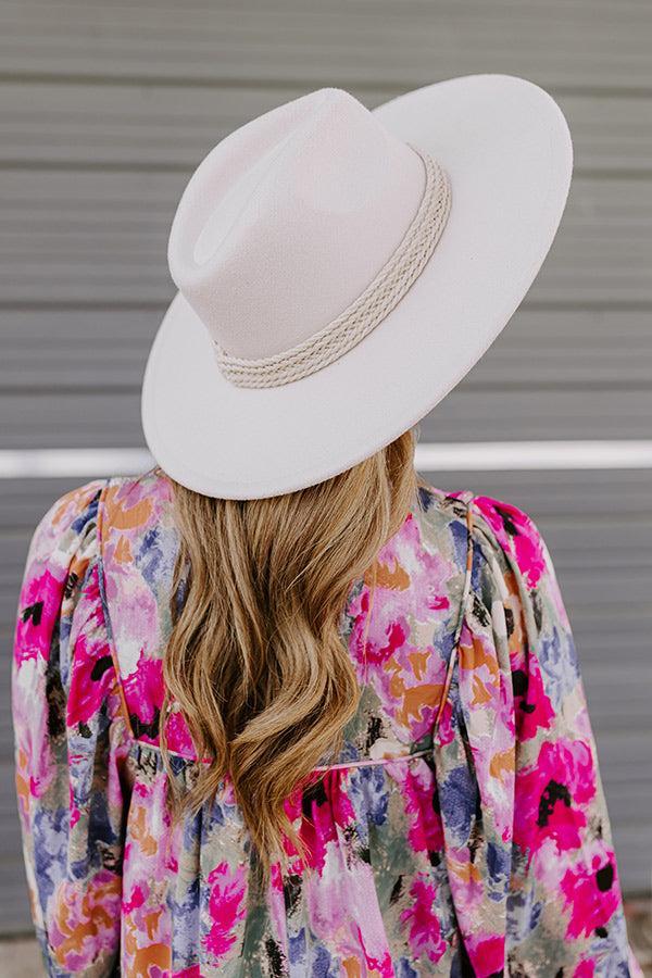 Iced Tea Afternoon Felt Fedora In Ivory Product Image