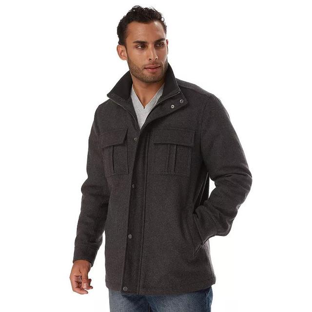 Big & Tall Apt. 9 Wool Multi-pocket Car Coat, Mens Product Image