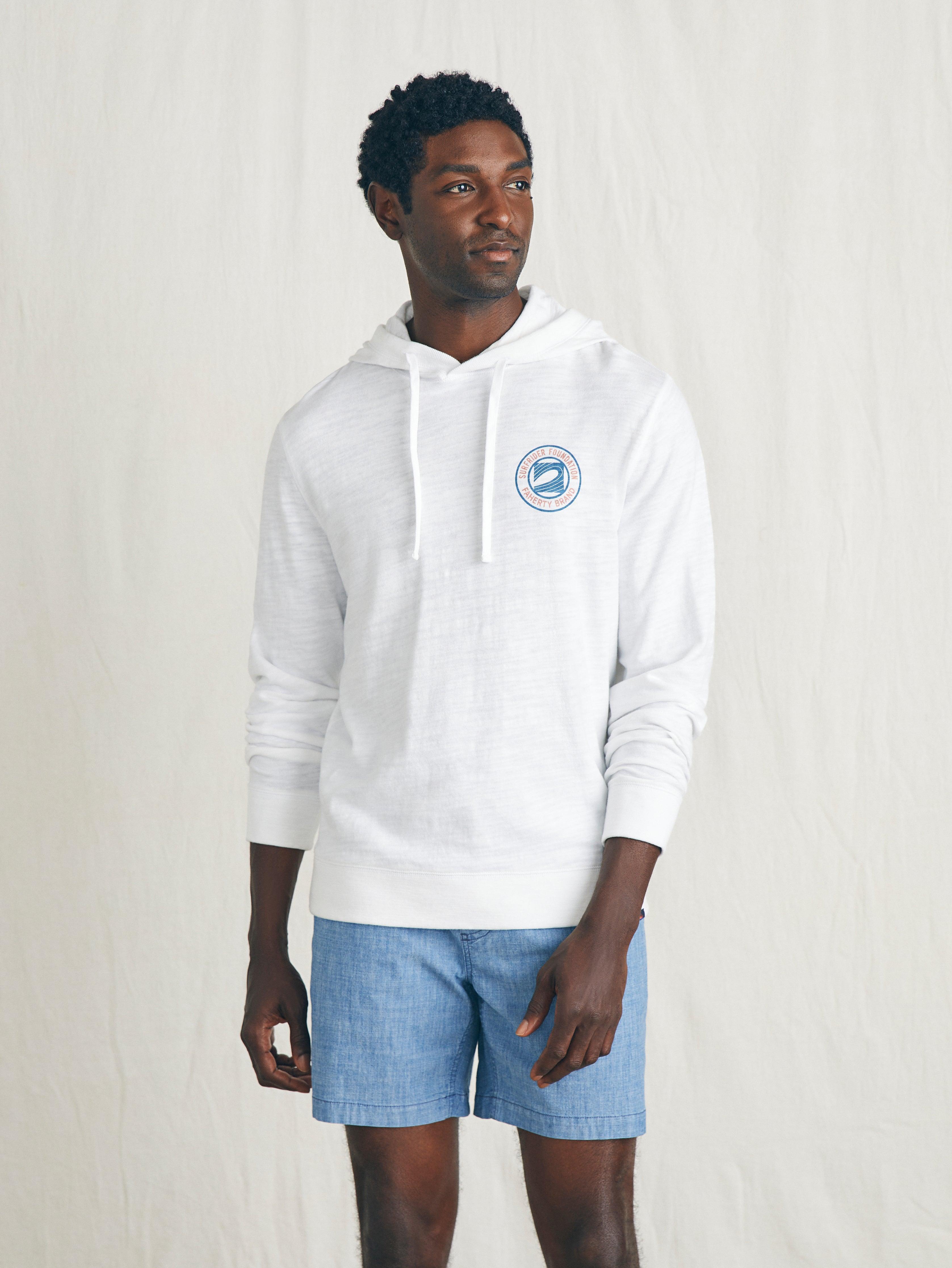 Surfrider Sunwashed Slub Hoodie - White Male Product Image