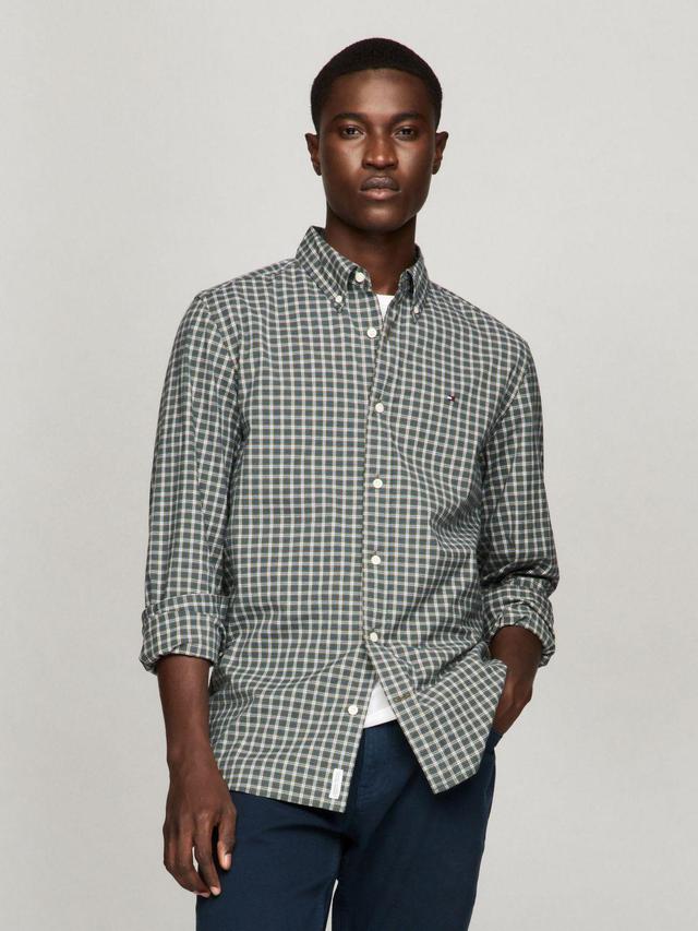 Tommy Hilfiger Men's Mini Tartan Regular Fit Poplin Shirt Product Image