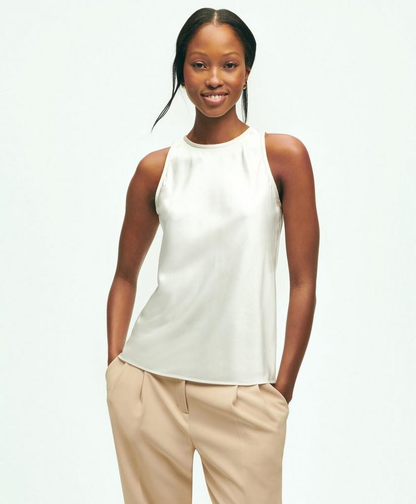 Cutaway Blouse in Stretch Silk Product Image