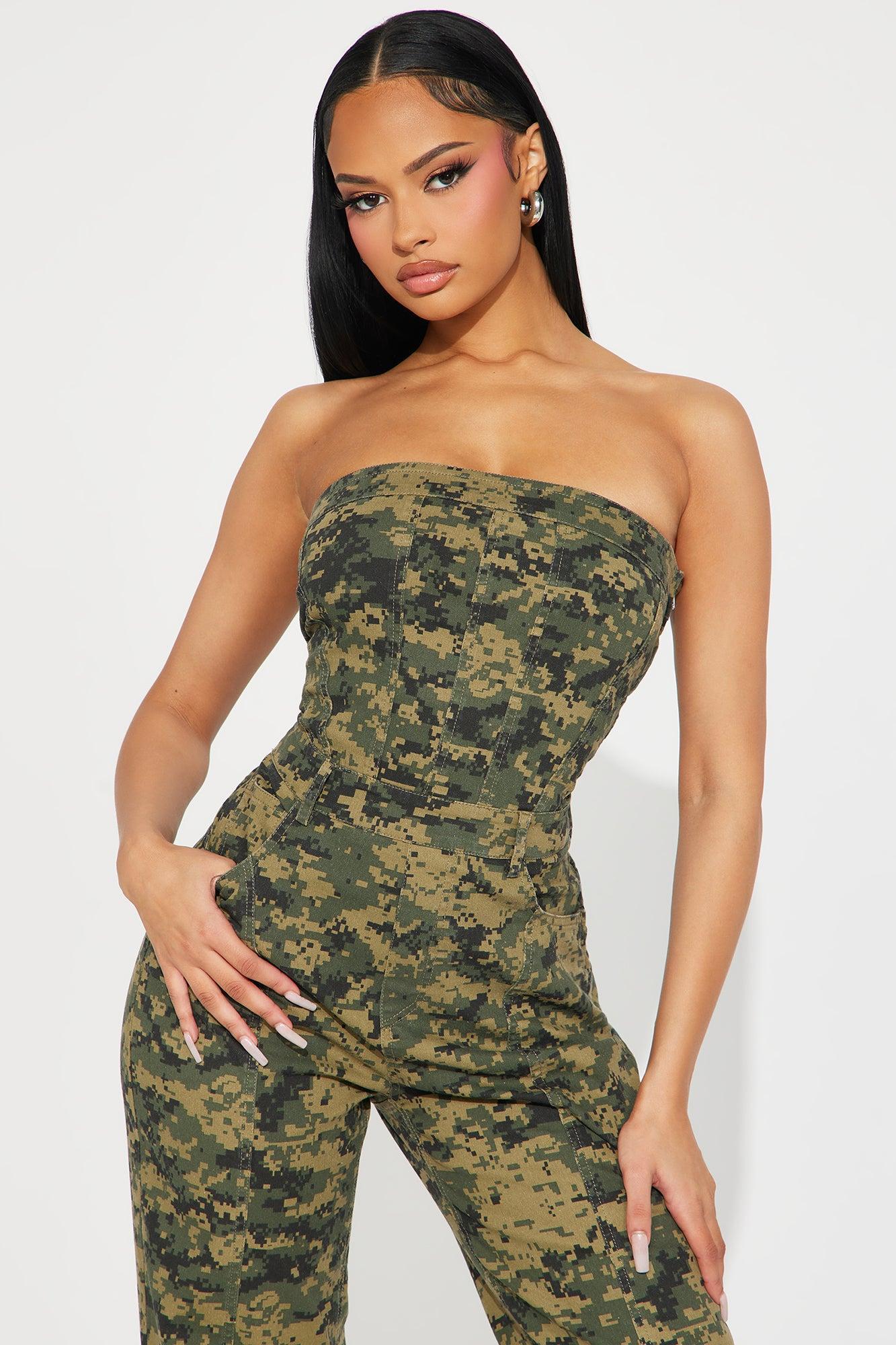 Drafted Camouflage Jumpsuit - Green/combo Product Image