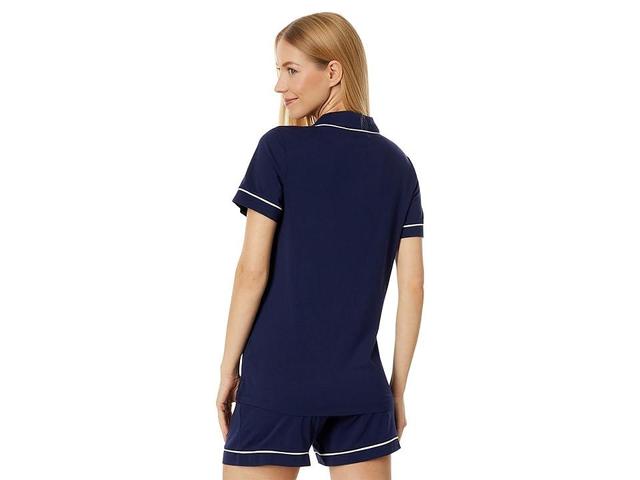 L.L.Bean Super Soft Shrink-Free Shorts Set (Bright Navy) Women's Pajama Sets Product Image