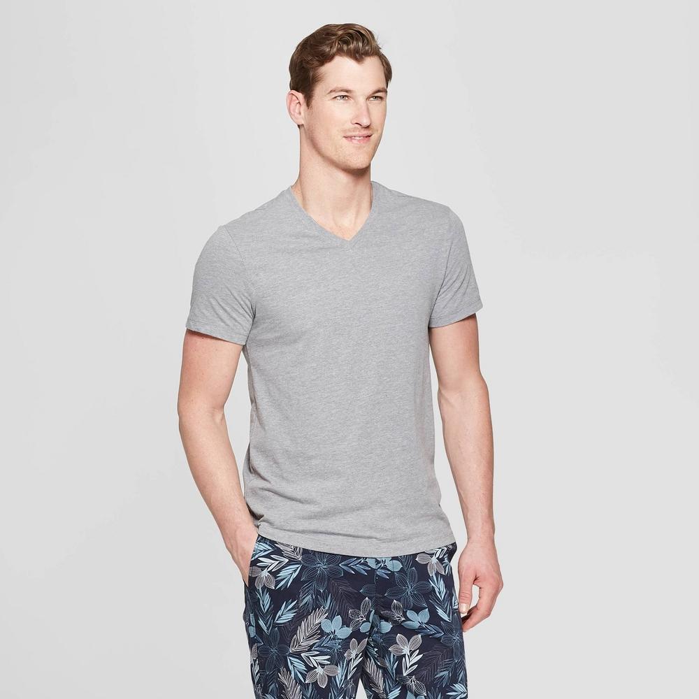 Mens Every Wear Short Sleeve V-Neck T-Shirt - Goodfellow & Co Gray S Product Image