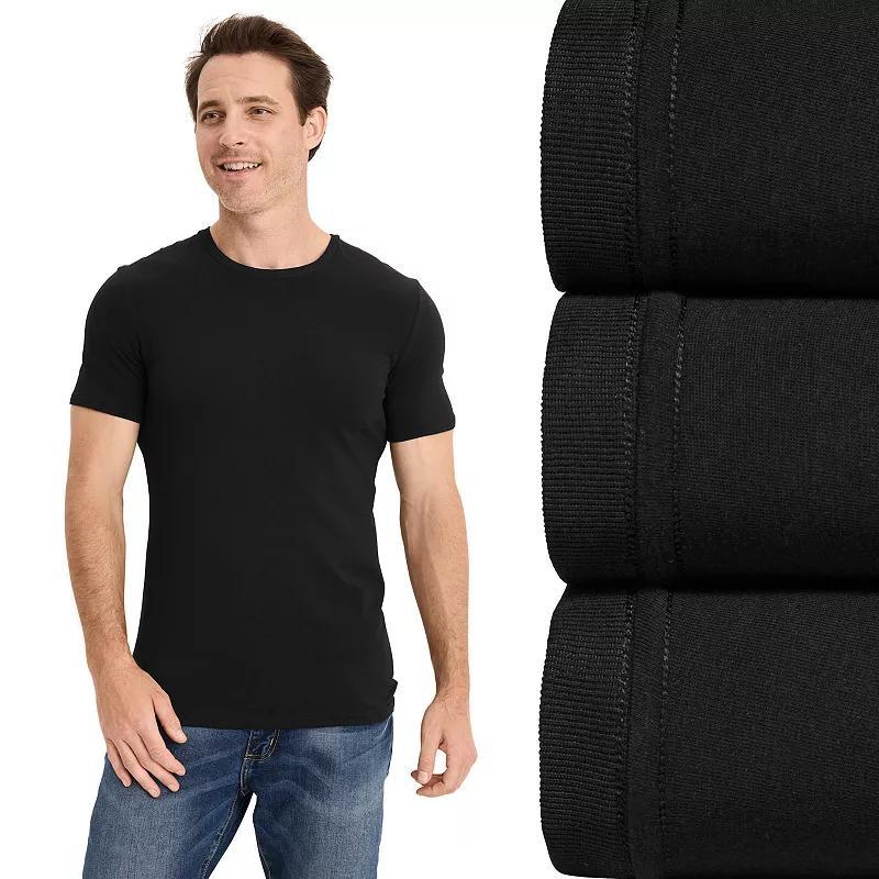 Mens Jockey Smooth Fit Cotton Stretch Crew Neck Undershirt - 3 Pack Product Image