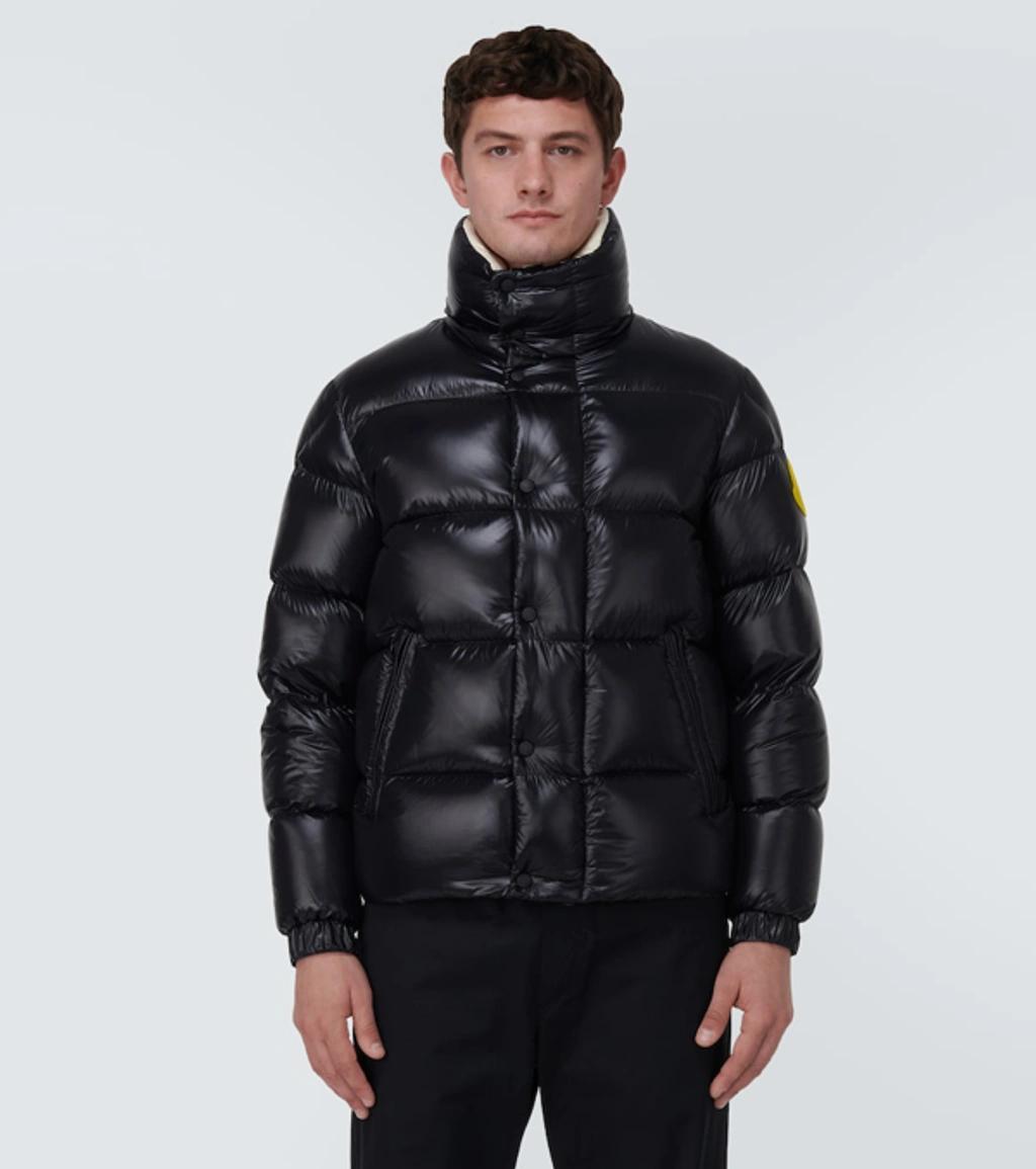 Dervox Logo Patch Down Jacket In Nero Product Image