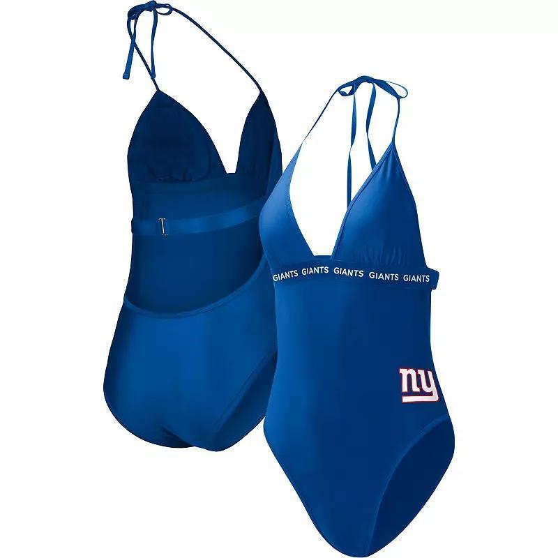 Womens G-III 4Her by Carl Banks Royal New York Giants Full Count One-Piece Swimsuit Product Image