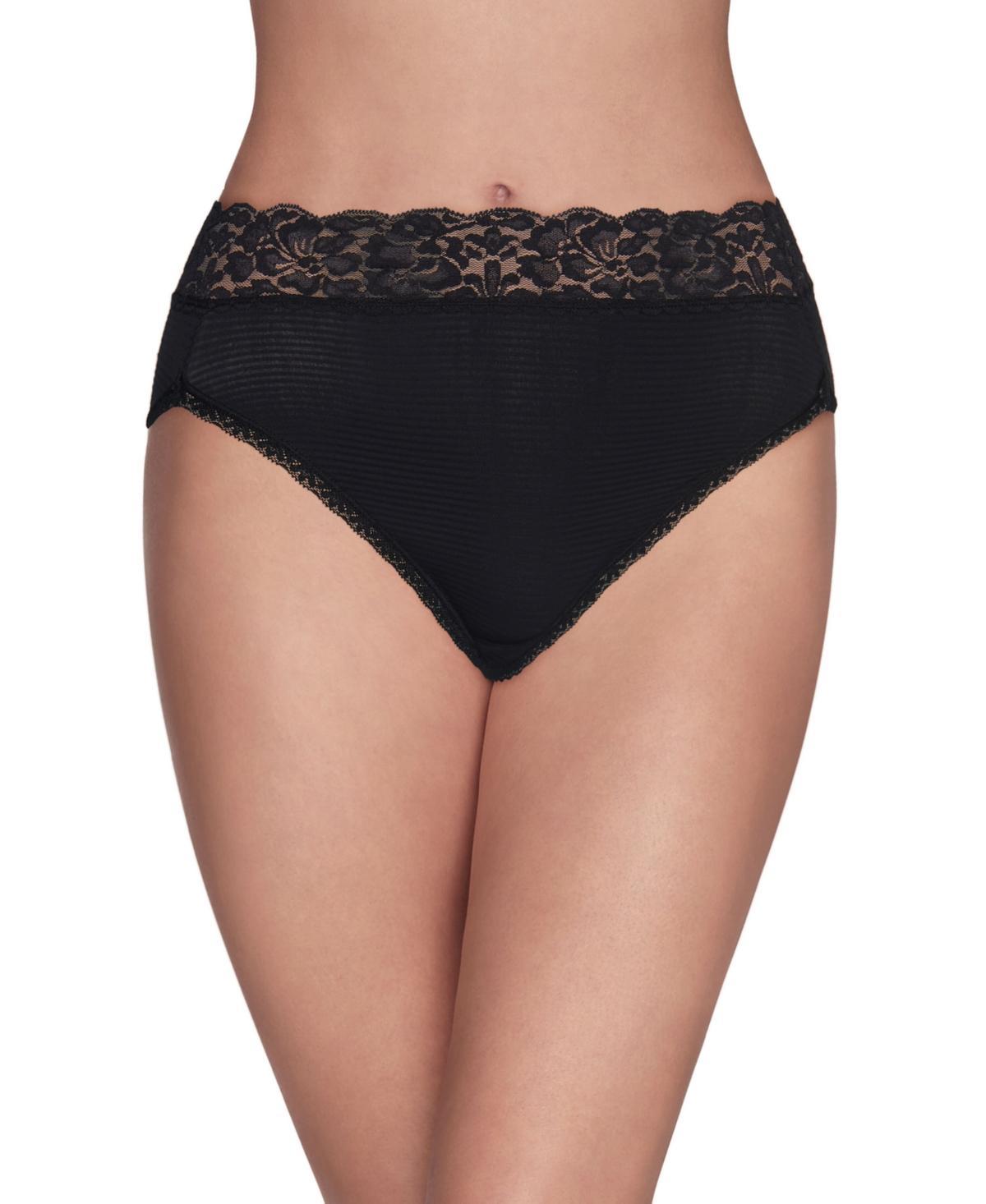 Vanity Fair Womens Flattering Lace Hi-Cut Panty Underwear 13280, extended sizes available Product Image