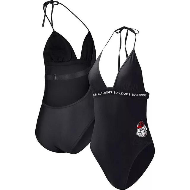 Womens G-iii 4Her by Carl Banks Black Georgia Bulldogs Full Count One-Piece Swimsuit Product Image