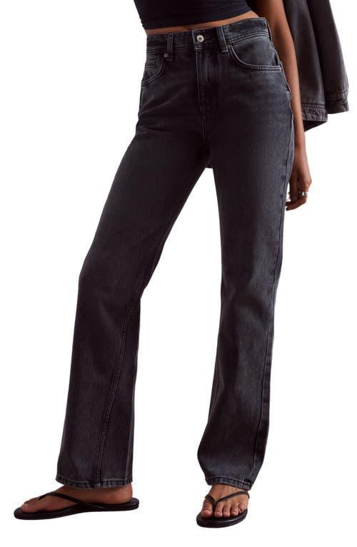 Xena Slim Straight Nonstretch Denim Jeans In Black Product Image