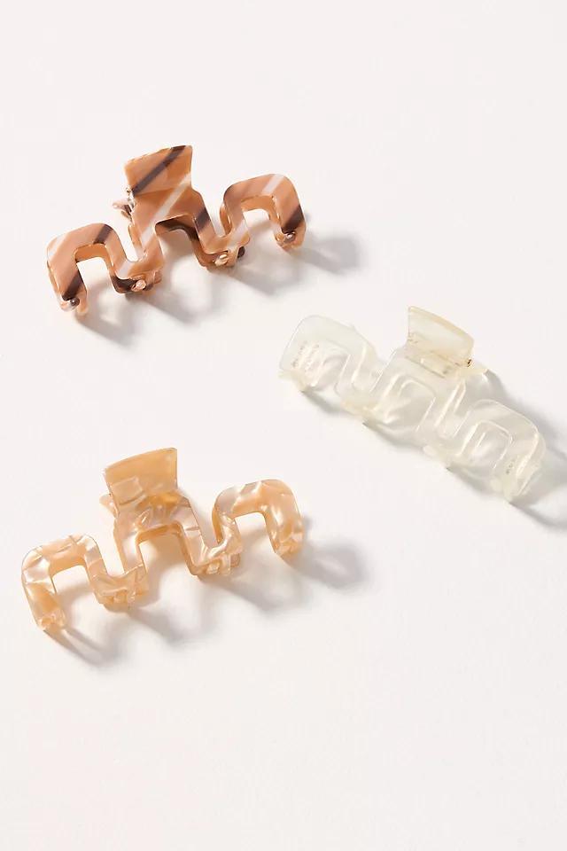 Pearlescent Hair Claw Clips, Set of 3 Product Image