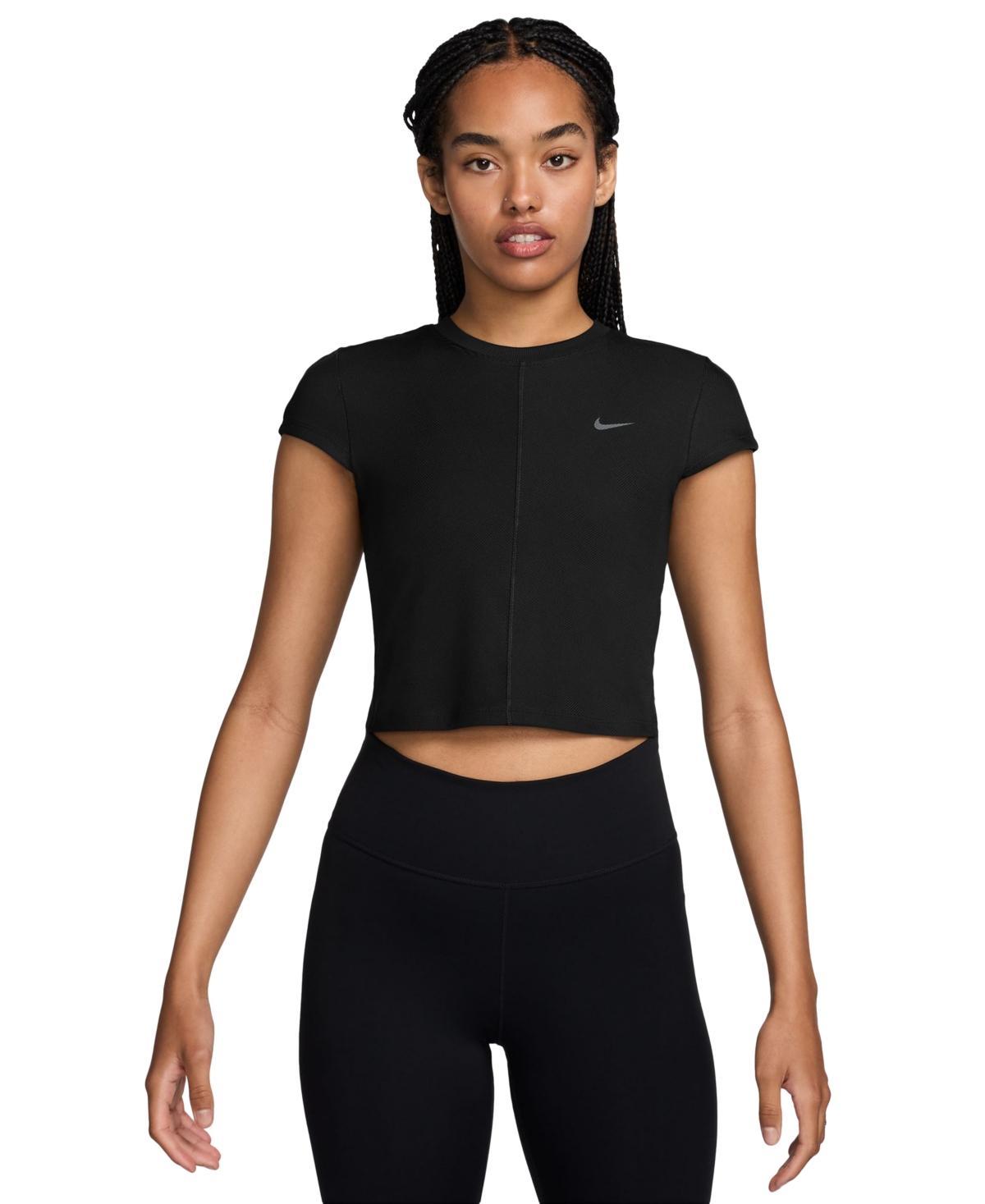 Womens Nike One Ribbed Short Sleeve Top Product Image