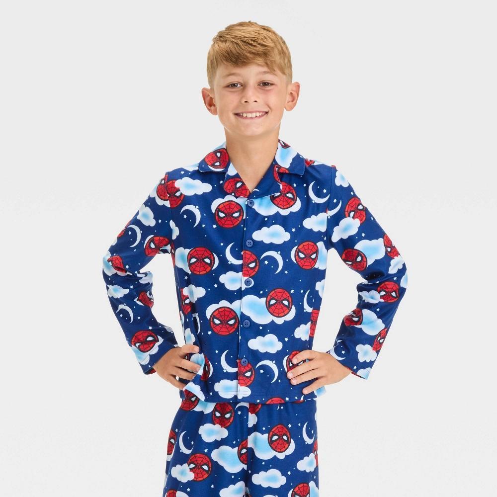 Boys Marvel Spider-Man 2pc Cloud Coat Pajama Set - Gray Product Image