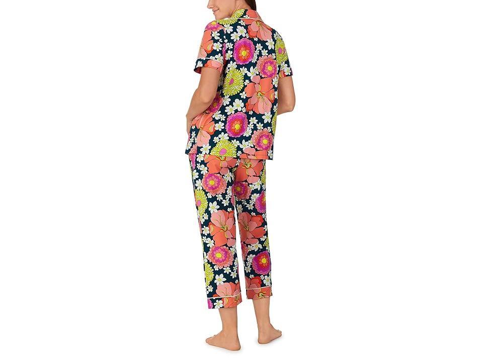 Bedhead PJs Trina Turk x Bedhead Short Sleeve Cropped PJ Set (Fun Floral) Women's Pajama Sets Product Image