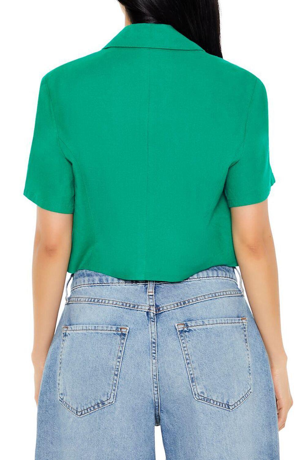 Cropped Notched-Lapel Shirt | Forever 21 Product Image