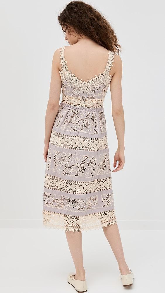 Sea Joah Embroidery Sleeveless Midi Dress | Shopbop Product Image