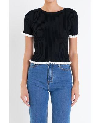 Women's Ruffle Detailed Knit Top Product Image