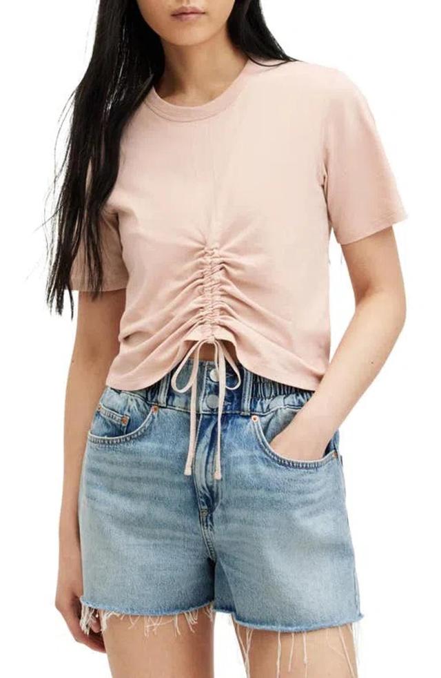 Gia Ruched T-shirt In Shell Pink Product Image