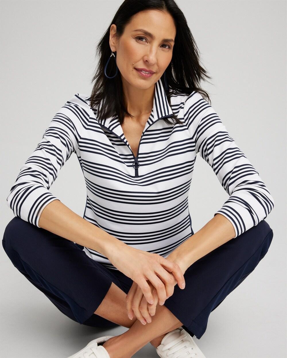 Zenergy® UPF Stripe Long Sleeve Top Product Image