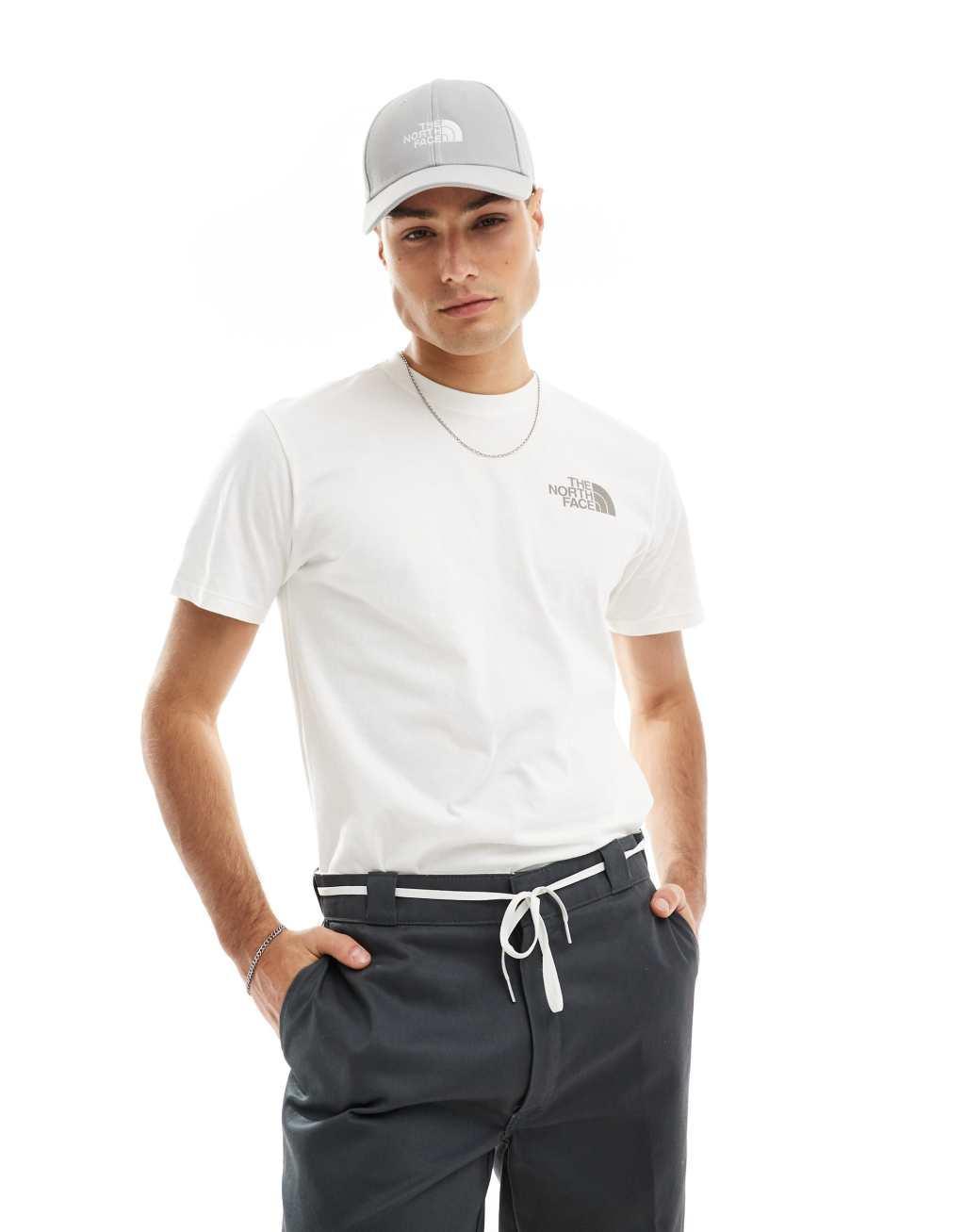 The North Face heavyweight relaxed t-shirt with back graphic in white Product Image