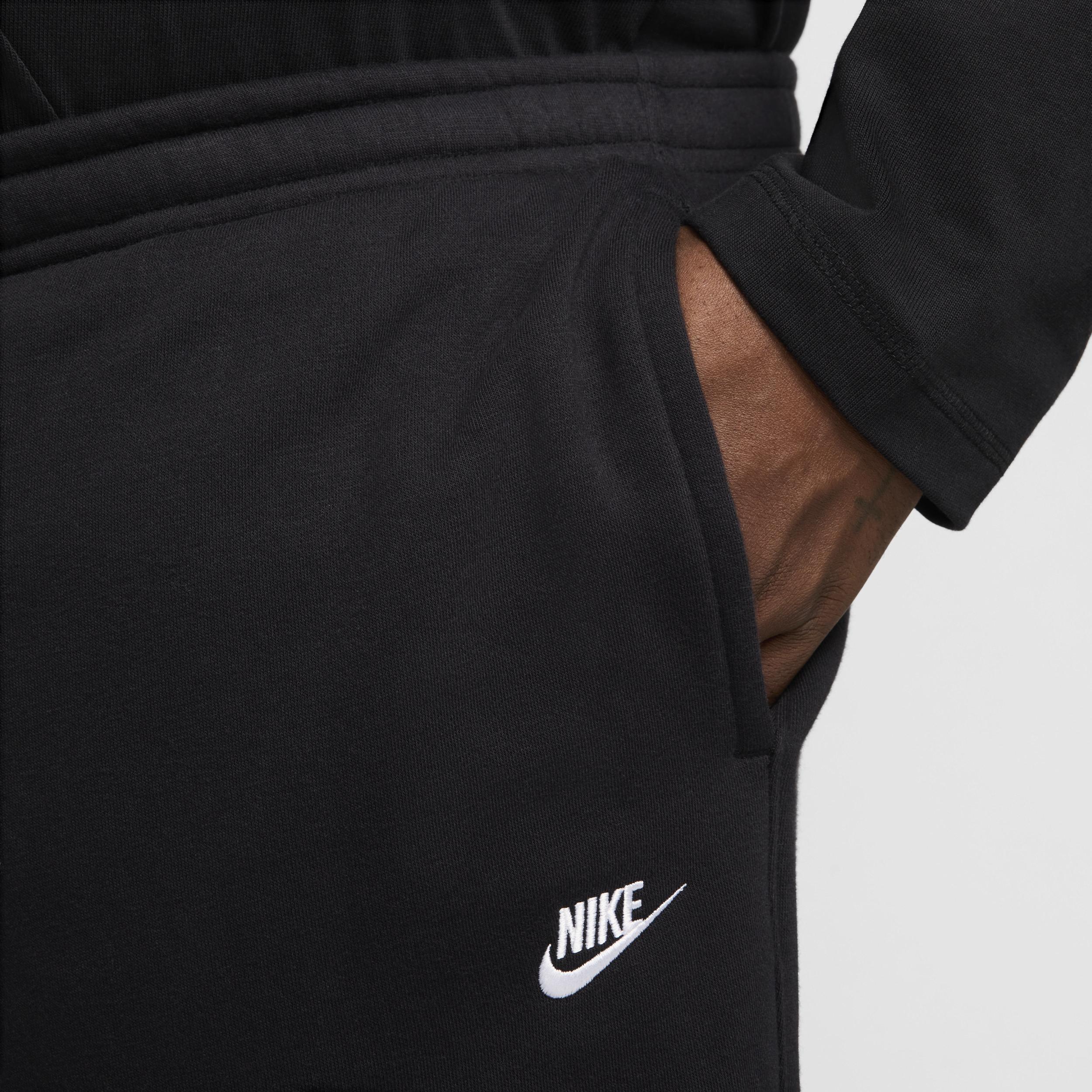 Nike Mens Nike Club BB Fleece Bungee Pants - Mens Black/White Product Image