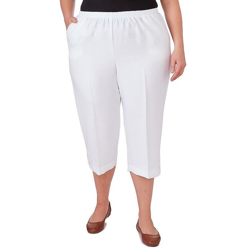 Plus Size Alfred Dunner Stretch Waist Accord Capri Pants, Womens Product Image