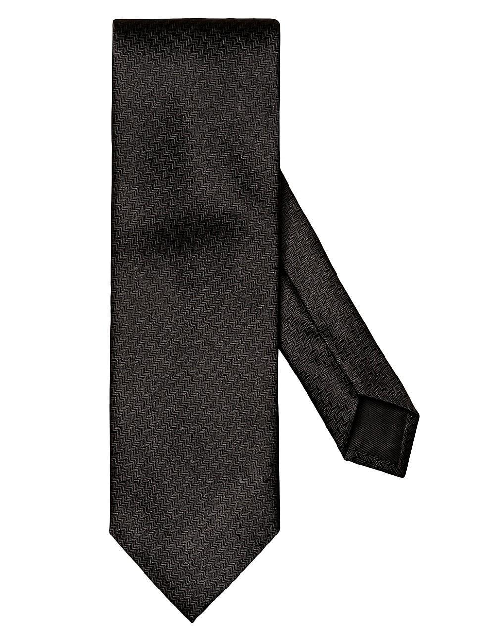 Mens Tonal Zigzag Silk Tie Product Image