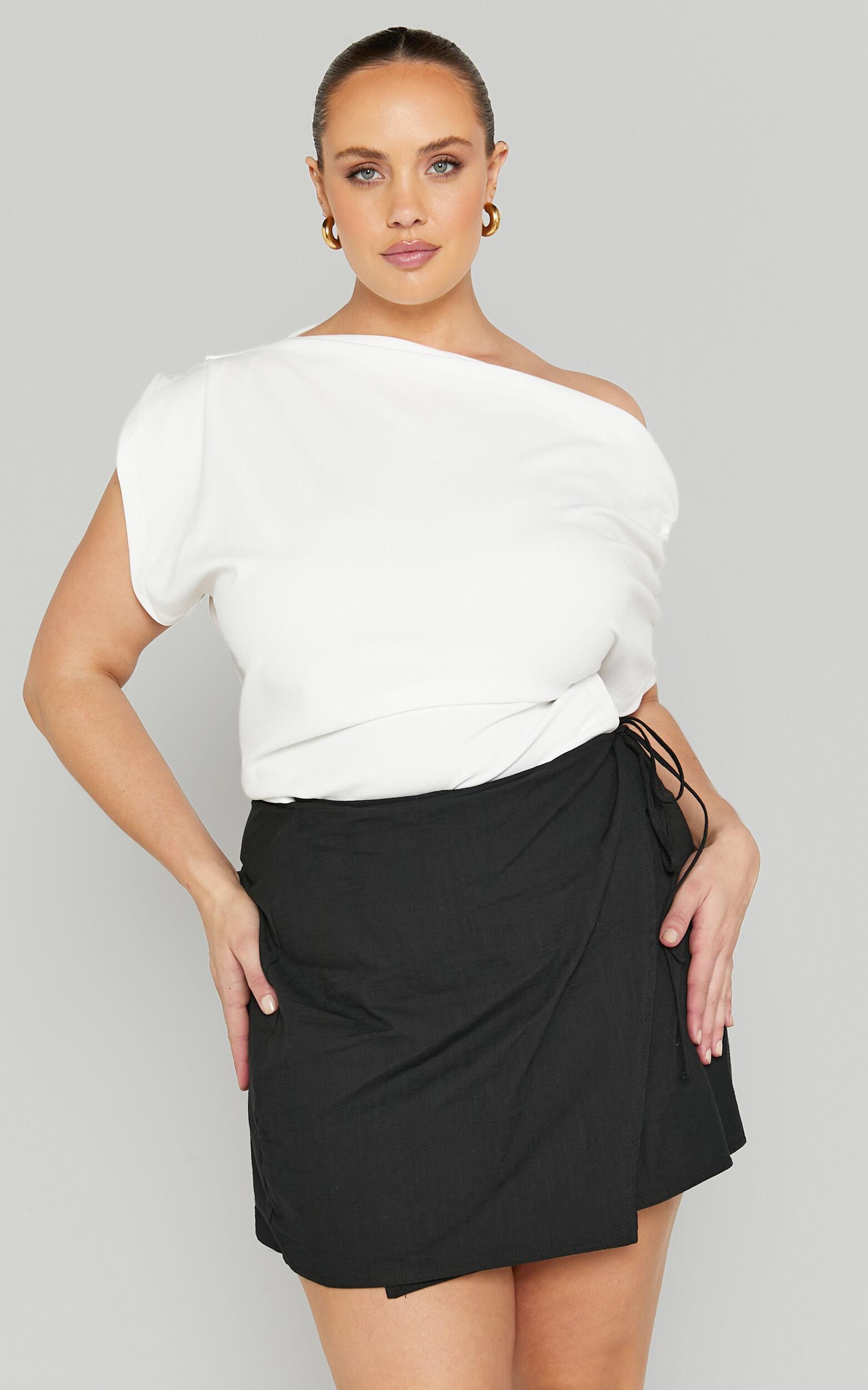 Chevy Mini Skirt - Wrap Skirt in Black Product Image