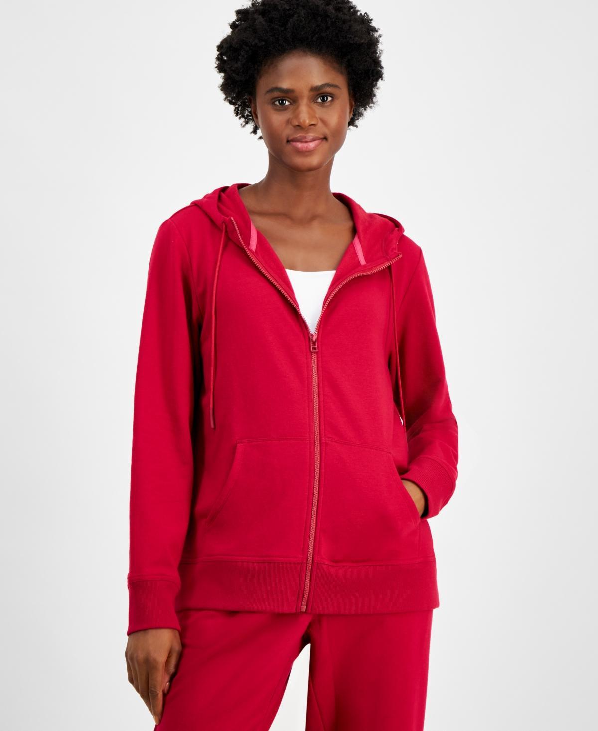 Id Ideology Womens Relaxed Zip-Front Long-Sleeve Fleece Hoodie, Created for Macys Product Image