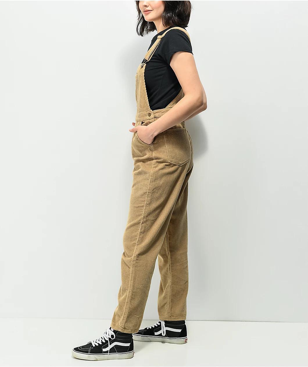 Empyre Suzie Khaki Corduroy Overalls Product Image