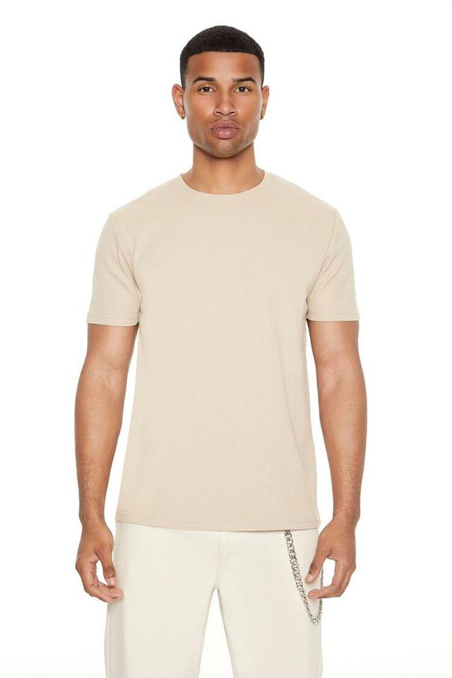 Textured Cotton-Blend Crew Tee | Forever 21 Product Image