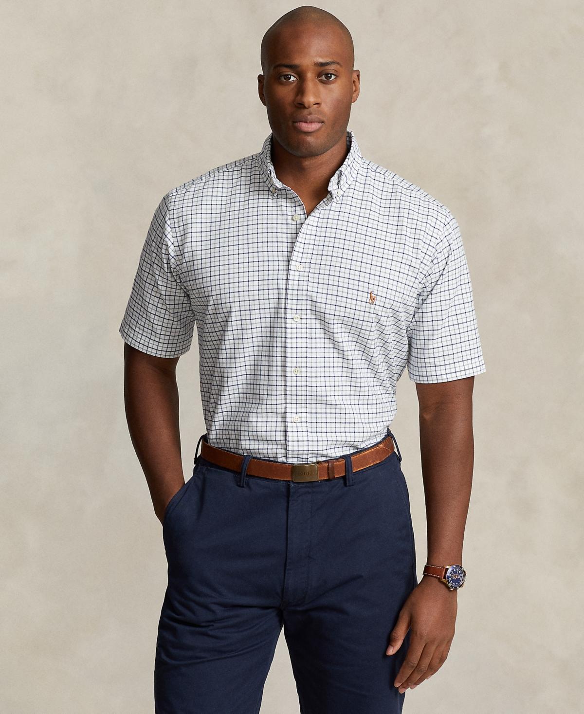 Polo Ralph Lauren Mens Big & Tall Printed Oxford Shirt - Grey Heather Product Image