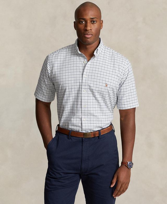 Polo Ralph Lauren Big  Tall Classic-Fit Tattersall Oxford Short Sleeve Woven Shirt Product Image