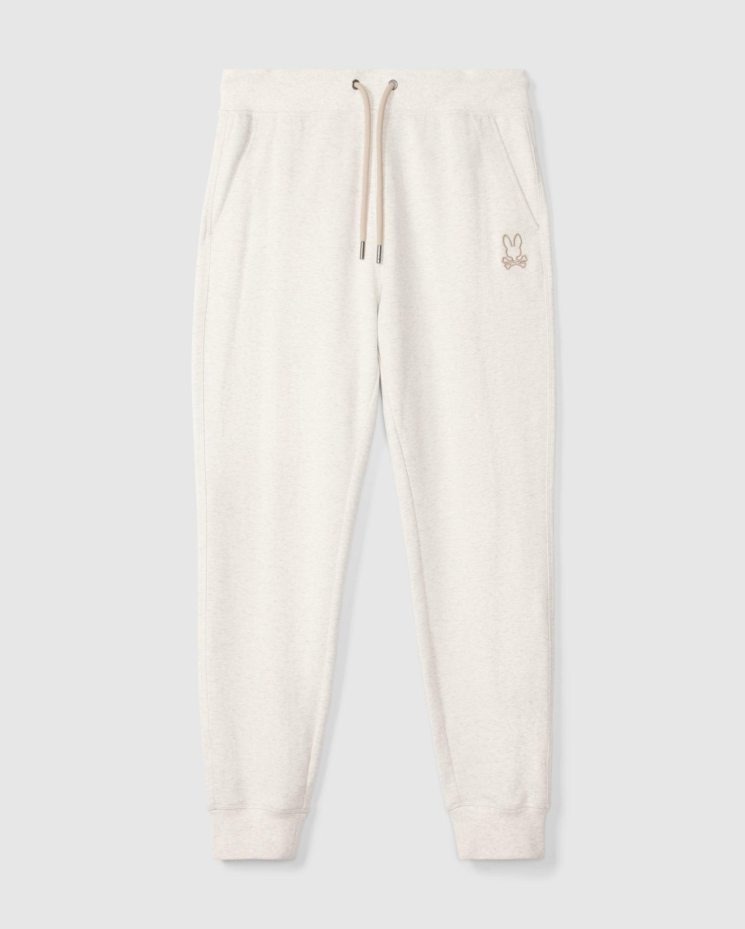 Psycho Bunny Men's James Premium Sweatpant 265 ECRU HEATHER Product Image