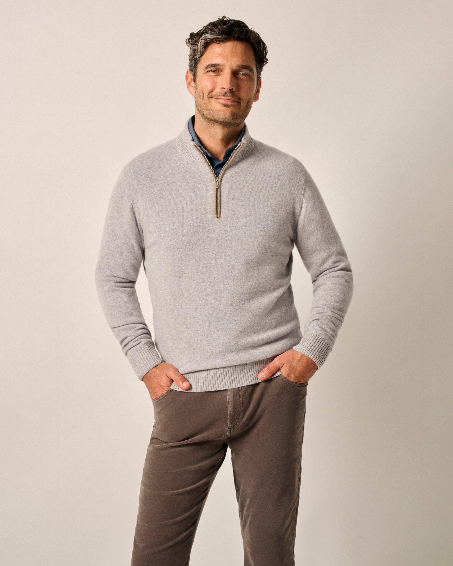 johnnie-O Mayfair Cashmere Quarter Zip Sweater Product Image