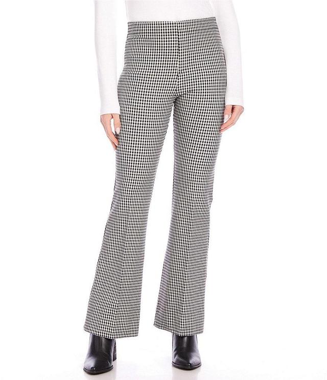 Karen Kane Petite Size Check Pattern Pull-On Bootcut Pant Product Image