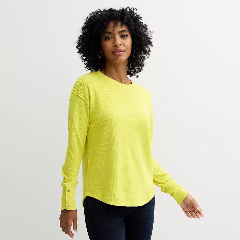 Womens Sonoma Goods For Life Cozy Waffle Pullover Top Product Image