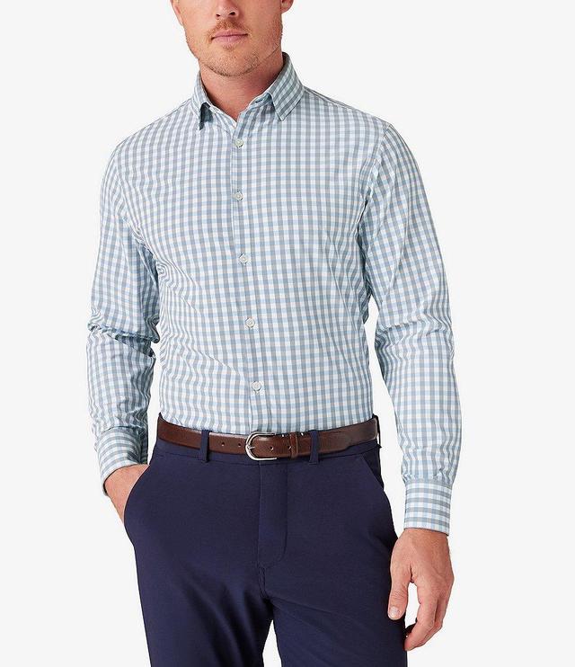 Mizzen+Main Leeward Madison Check Trim Fit Performance Stretch Long Sleeve Woven Shirt Product Image