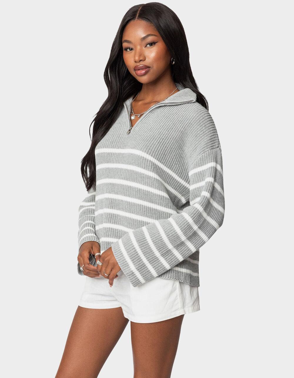 EDIKTED Oversized Quarter Zip Sweater Product Image